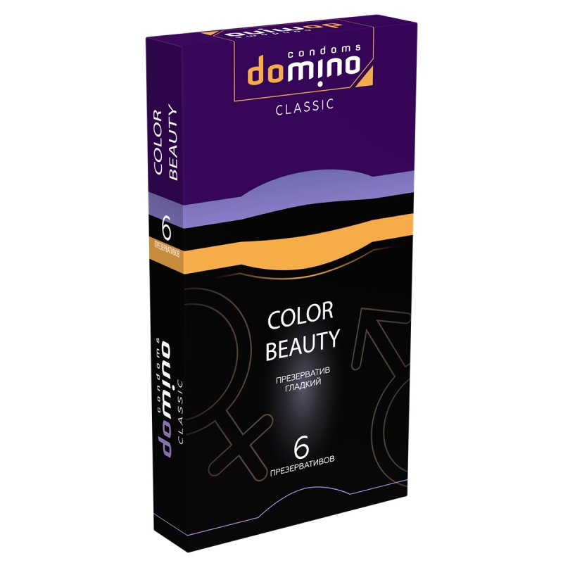 Презервативы "Domino Color Beauty" разноцветные, 6шт 