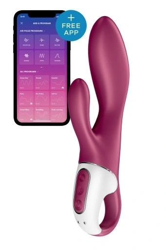 Вибратор для точки G  и клитора с подогревом "Satisfyer Heated Affair" + приложение, бордо 